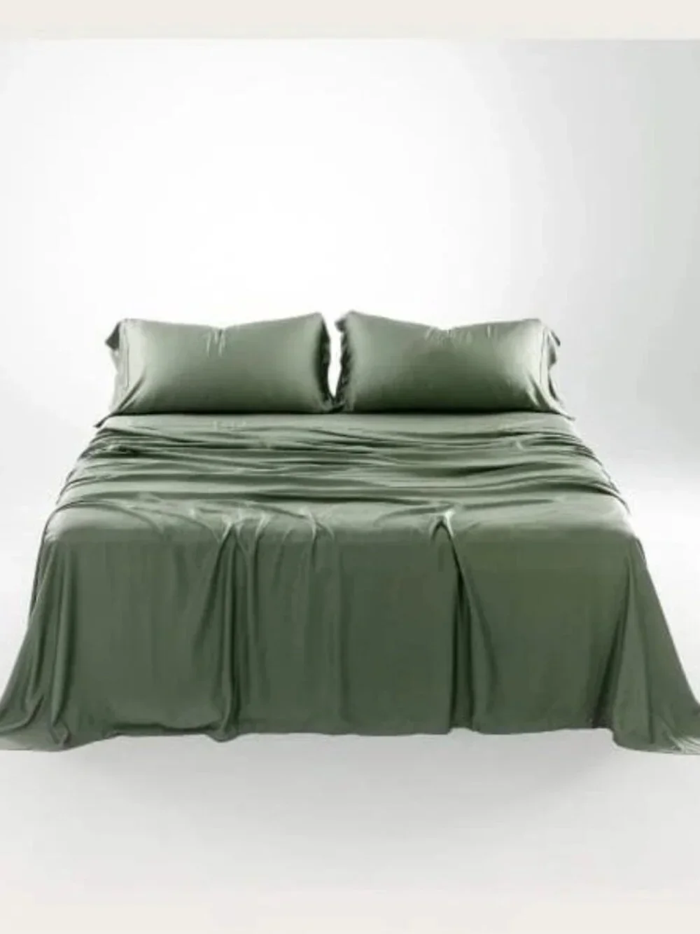 Olive Crate 100% Eucalyptus TENCEL Cooling - QUEEN Sheet Set 4pc Moss